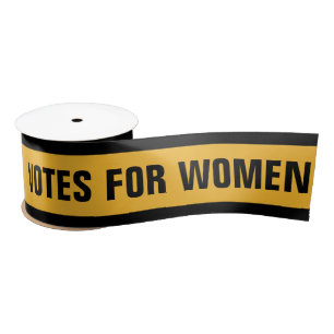 Votes for Women Banner Sash Spaced Repeat 3" Satin Ribbon