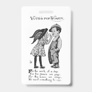 Votes For Women ID Badge