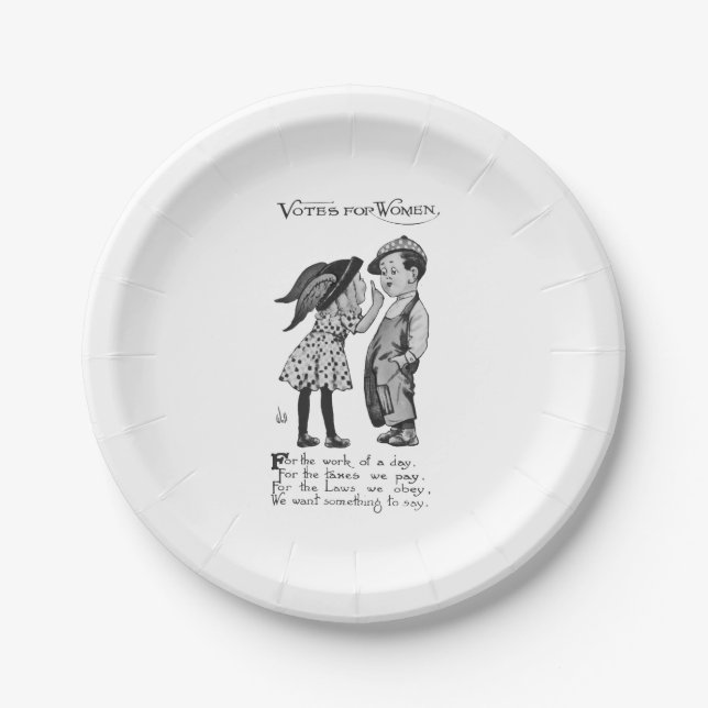 Votes For Women Paper Plate (Front)