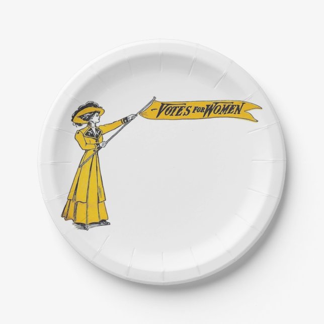 Votes for Women Paper Plates! Suffragette Party! Paper Plate (Front)
