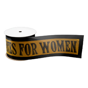Votes for Women Ribbon Suffragettes Banner Vintage Satin Ribbon