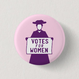 Votes For Women Suffragette 3 Cm Round Badge