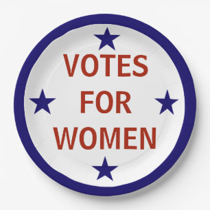 Votes for Women suffragette historic pin Paper Plate