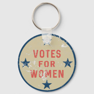 Votes For Women Vintage Suffrage Movement Pin Key Ring