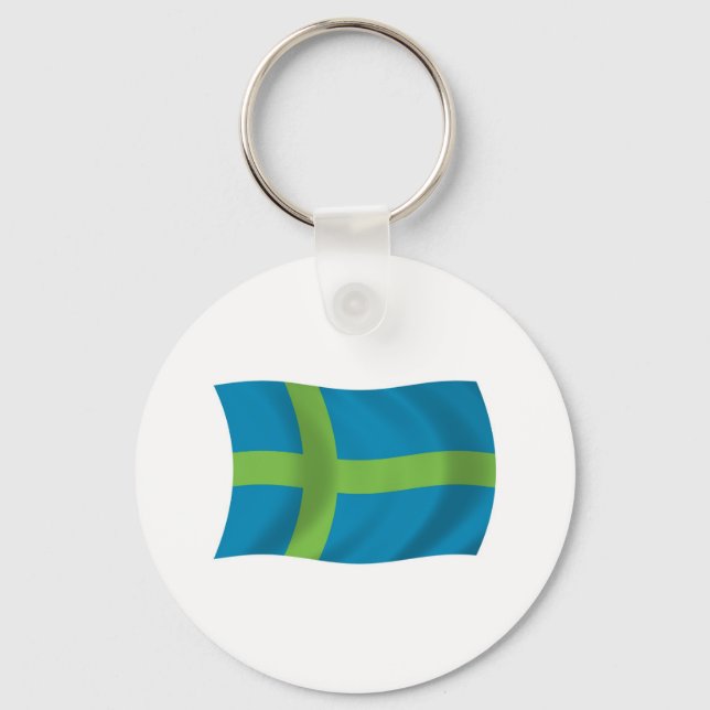 Votic People Flag Keychain (Front)