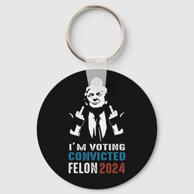 Voting Convicted Felon 2024  Key Ring (Front)