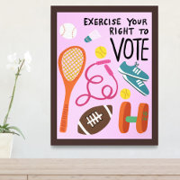 VOTING Exercise Your Right to Vote Elections Pink