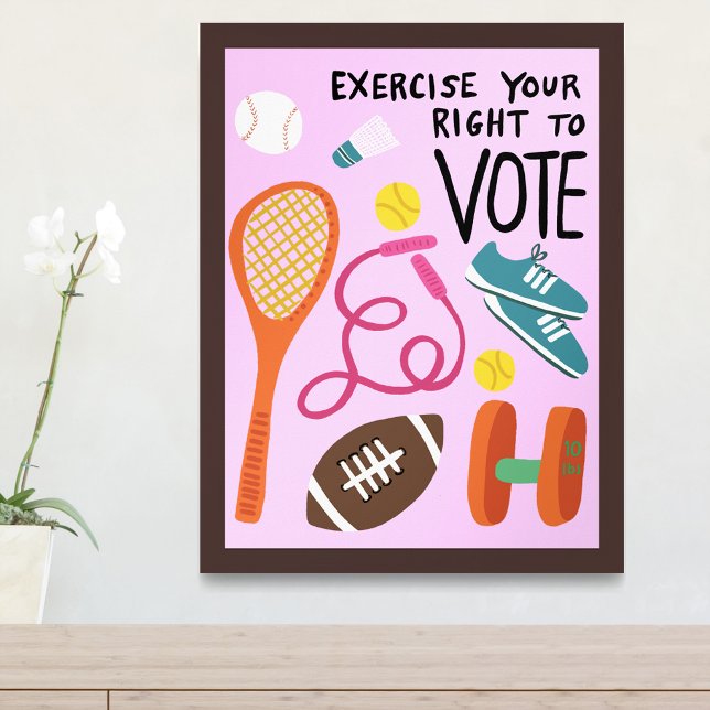 VOTING Exercise Your Right to Vote Elections Pink Poster (VOTING Exercise Your Right to Vote Elections Pink Poster Wall Art
)