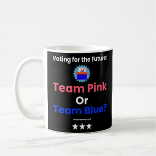 Voting for the Future: Team Pink or Team Blue? Tri Coffee Mug