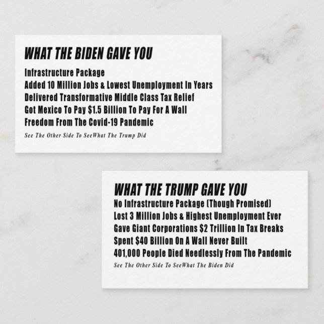 Voting Information Card (Front/Back)