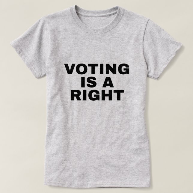 Voting is a Right 24th Amendment Two-Sided T-Shirt (Design Front)