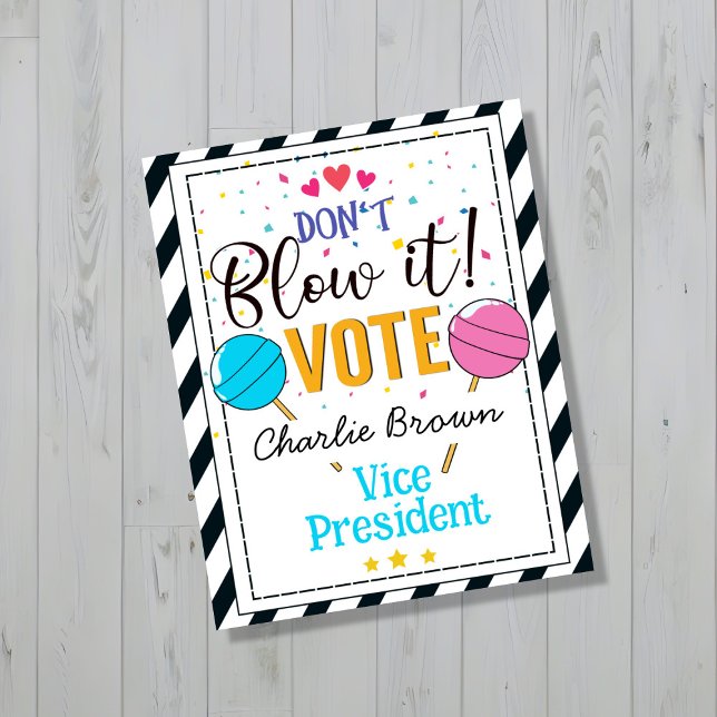 voting poster school classroom vote dont blow it (Creator Uploaded)