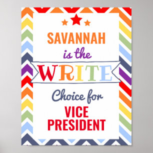 voting poster school classroom write vote