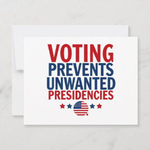 Voting Prevents Unwanted Presidencies men women Holiday Card