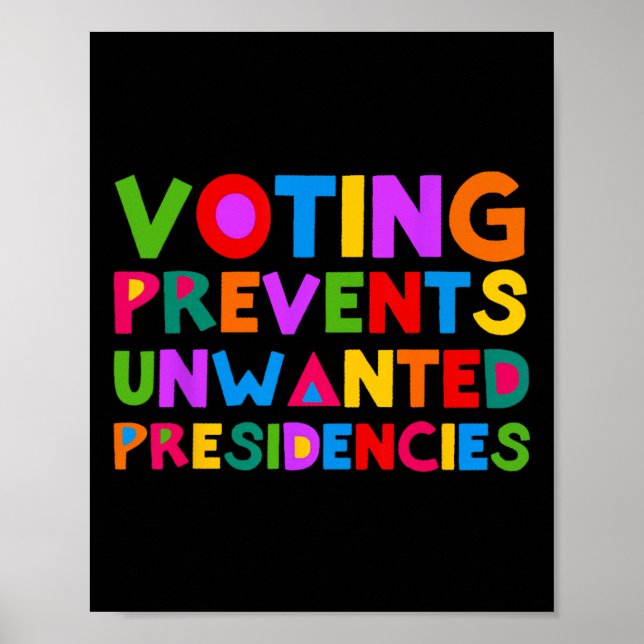 Voting Prevents Unwanted Presidencies  Poster (Front)