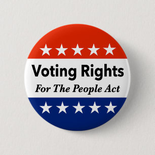 Voting Rights For The People Act 6 Cm Round Badge