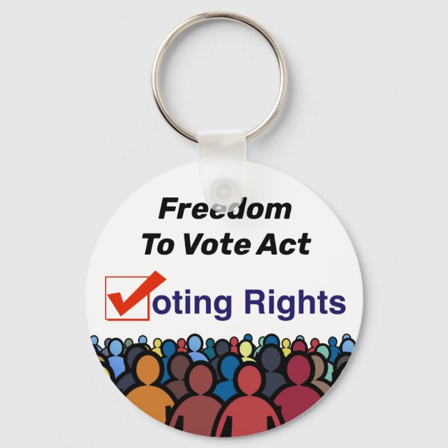 Voting Rights Freedom To Vote Act Key Ring (Front)