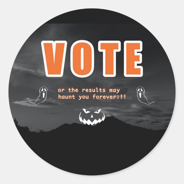 Voting Scare Tactics Classic Round Sticker (Front)