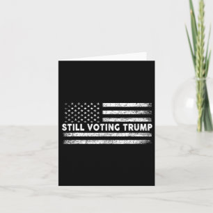 Voting Trump 2024 Patriotic American Flag  Card