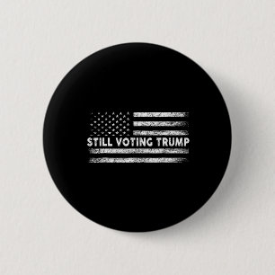 Voting Trump 2024 Patriotic American Flag Men Wome 6 Cm Round Badge