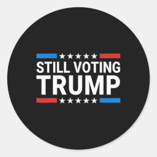 Voting Trump 2024 Patriotic American Flag Men Wome Classic Round Sticker