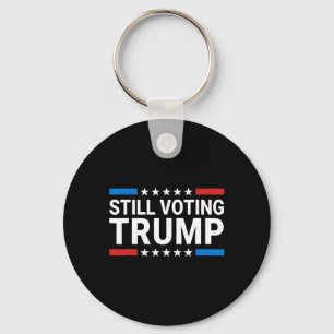 Voting Trump 2024 Patriotic American Flag Men Wome Key Ring