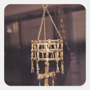Votive crown of a Visigoth king Square Sticker