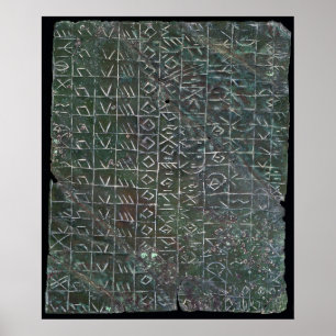 Votive plaque with a venetic inscription poster