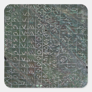 Votive plaque with a venetic inscription square sticker