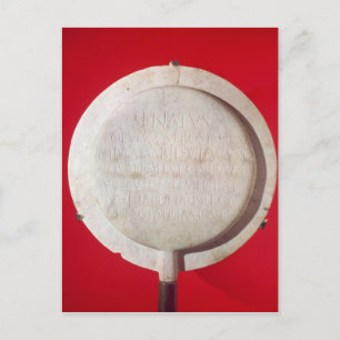 Votive shield in honour of Augustus Postcard