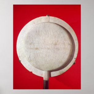 Votive shield in honour of Augustus Poster