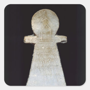 Votive stele, possibly depicting Tanit Square Sticker