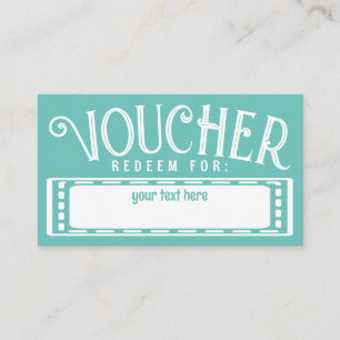 Voucher Ticket Template Customisable Card Add Text