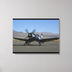Vought F4U Corsair, Left Front_WWII Planes Canvas Print