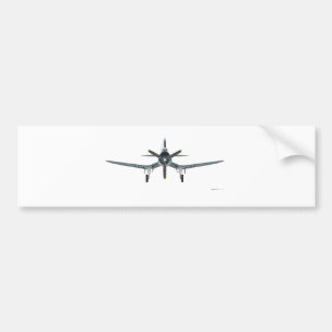 Vought F-4U Corsair Front View Bumper Sticker