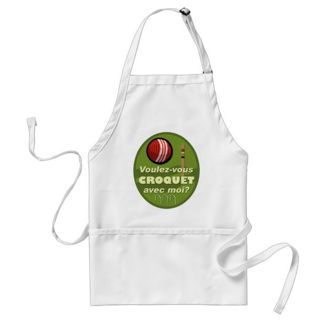 Voulez-vous croquet avec moi? standard apron (Front)