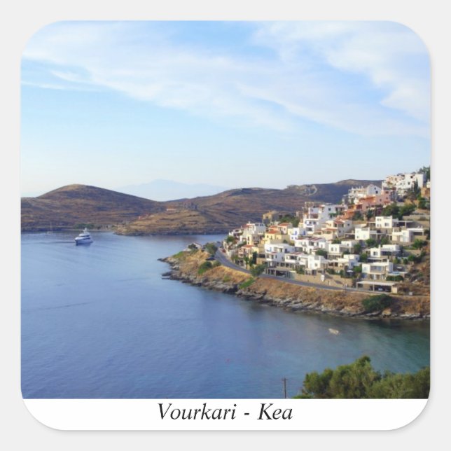 Vourkari - Kea Square Sticker (Front)