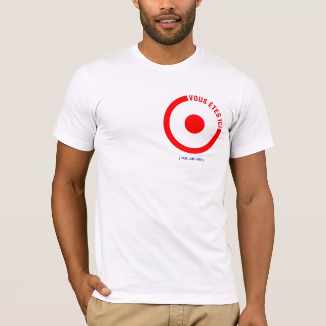 VOUS ETES ICI Red concentric circles man Shirt (Front)