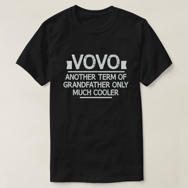 Vovo Definition Funny Meaning Funny Grandpa Gift T-Shirt (Design Front)