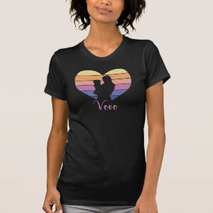 Vovo - Mother and Child Retro Heart Silhouette T-Shirt