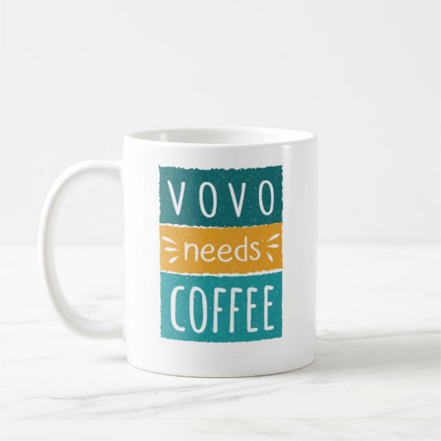 Vovo Needs Coffee Mug (Left)