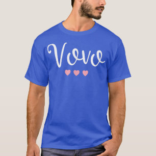 Vovo Portuguese Grandma Grandmother Cute Pink Hear T-Shirt