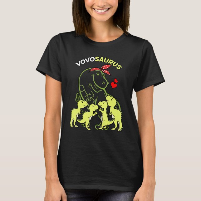 Vovosaurus Vovo 4 Kids Dinosaur Mothers Day T-Shirt (Front)