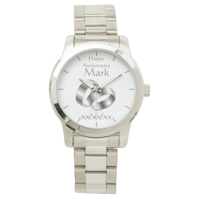 Vow Renewal Anniversary HUSBAND Watch Personalised (Front)