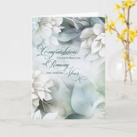 Vow Renewal Congratulations White Magnolias Custom