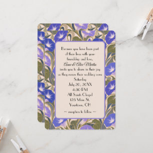 Vow Renewal Morning Glory Art Nouveau Invitation