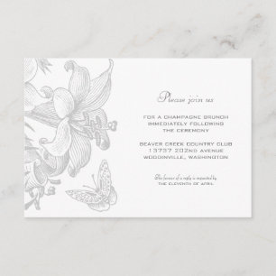 Vow Renewal Silver 25th Anniversary Reception Card