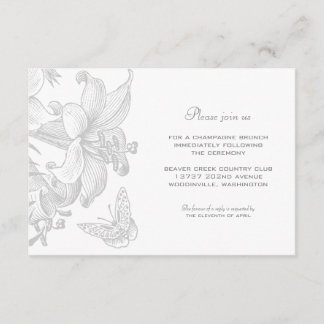 Vow Renewal Silver 25th Anniversary Reception Card