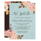 Vow Renewal We Still Do Aqua Blue Blush Floral
