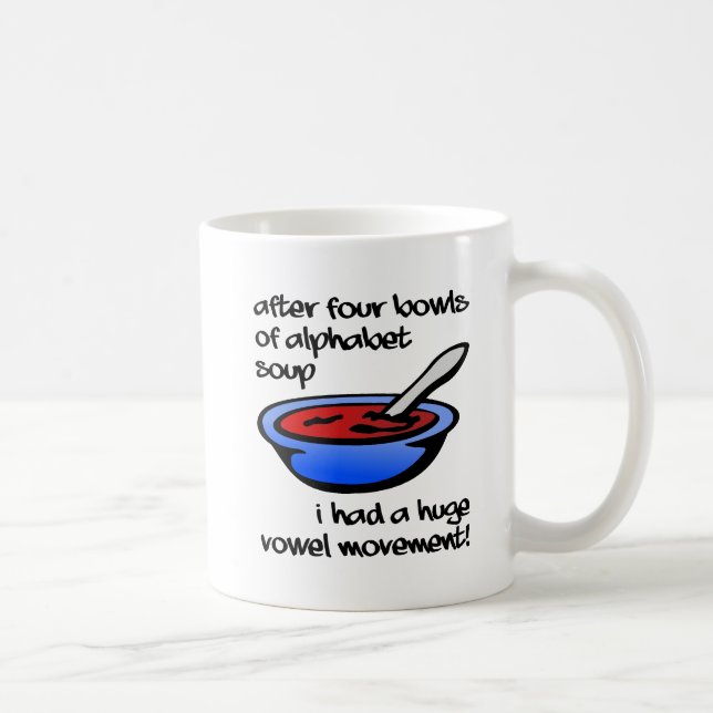 Vowel Movement Funny Mug (Right)